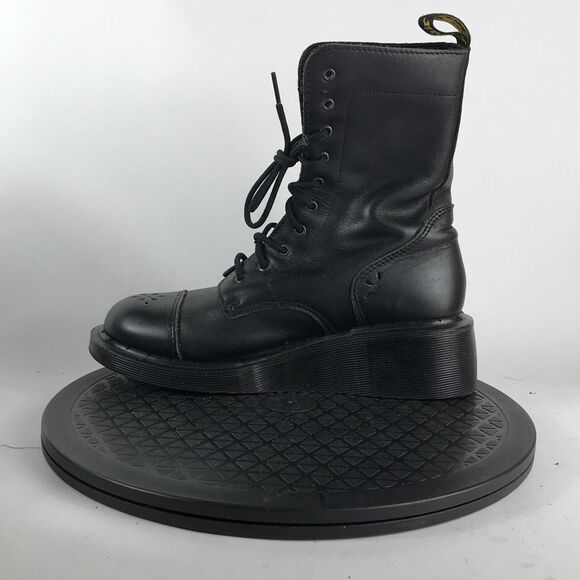 Dr. Martens MIE Daisy Y2K Cap Toe Wedge 10-Eye Black Boots Women’s Size 5 - Picture 9 of 12